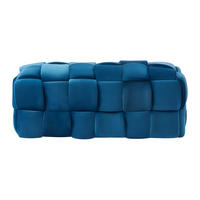 SITZBANK - 1 Person - Samt, Stoff - Blau - FABERO - Blau, Textil (112/45/44cm) - Vente-Unique