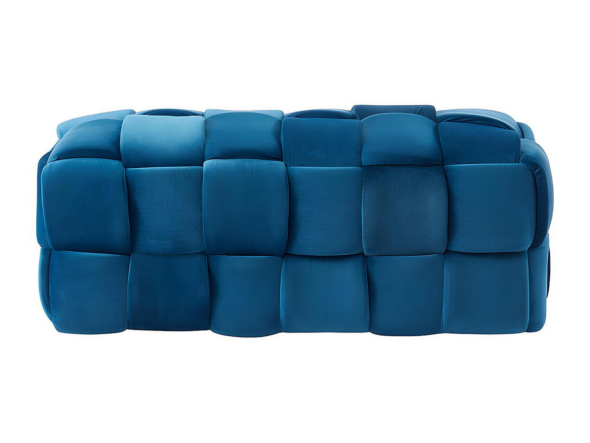 SITZBANK - 1 -Sitzer - Samt - blau - FABERO - Blau, Textil (112/45/44cm) - Vente-Unique