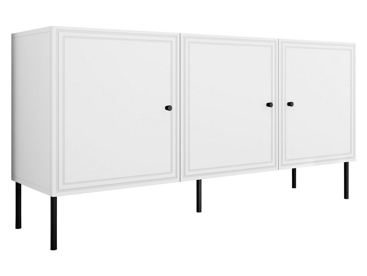 SIDEBOARD Palazzo Bis 150 3D - Schwarz/Weiß, Holzwerkstoff/Kunststoff (151/75/40cm) - MIRJAN24