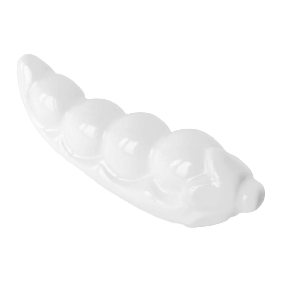 BESTECKABLAGE 2er Set "Poggiaposate Baccello" Fattoria 7 x 3 cm - Weiß, Keramik (2/3/7cm)