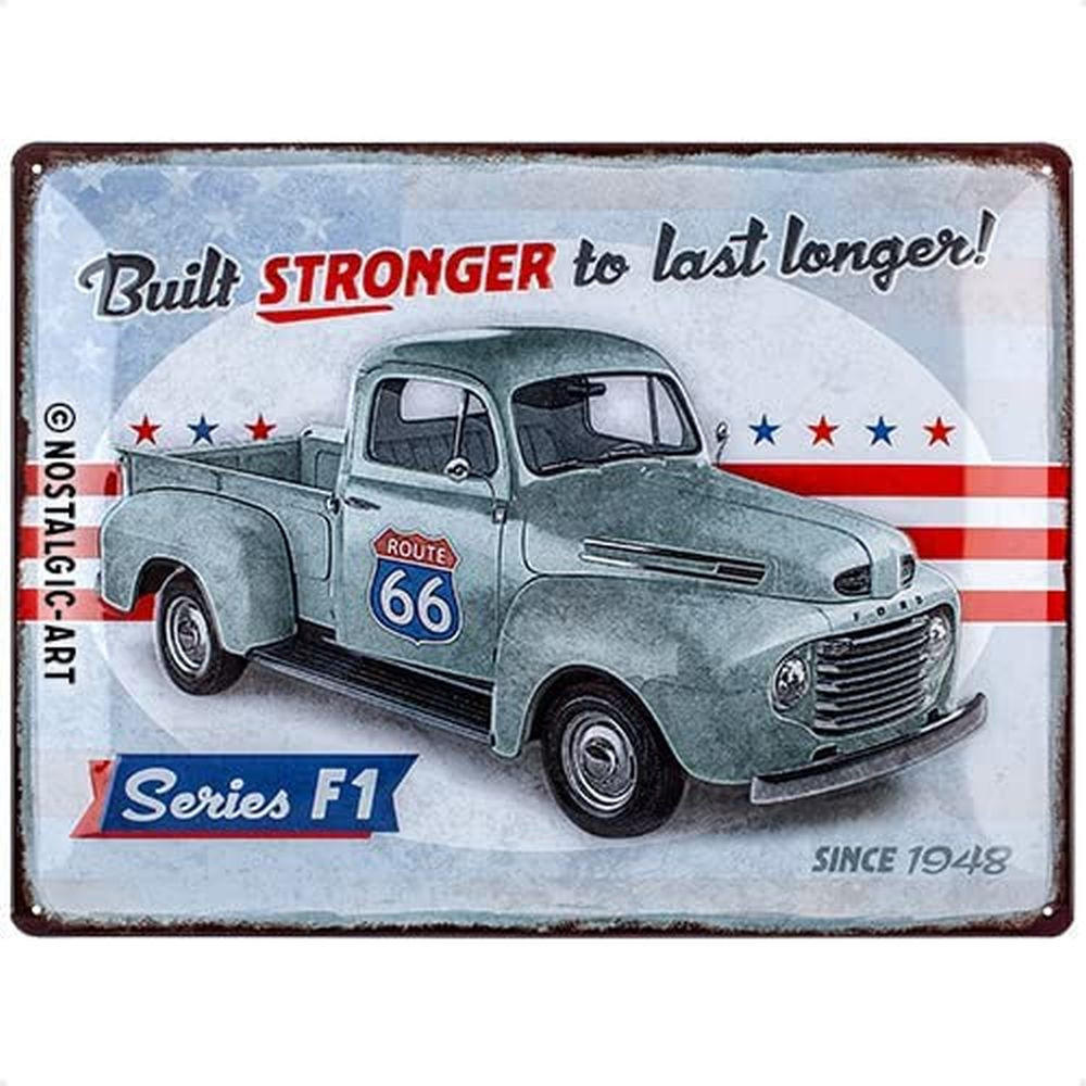 BLECHSCHILD 30/40 cm Ford F1 Series - Multicolor, Metall (40/30/0.2cm) - Nostalgic-Art