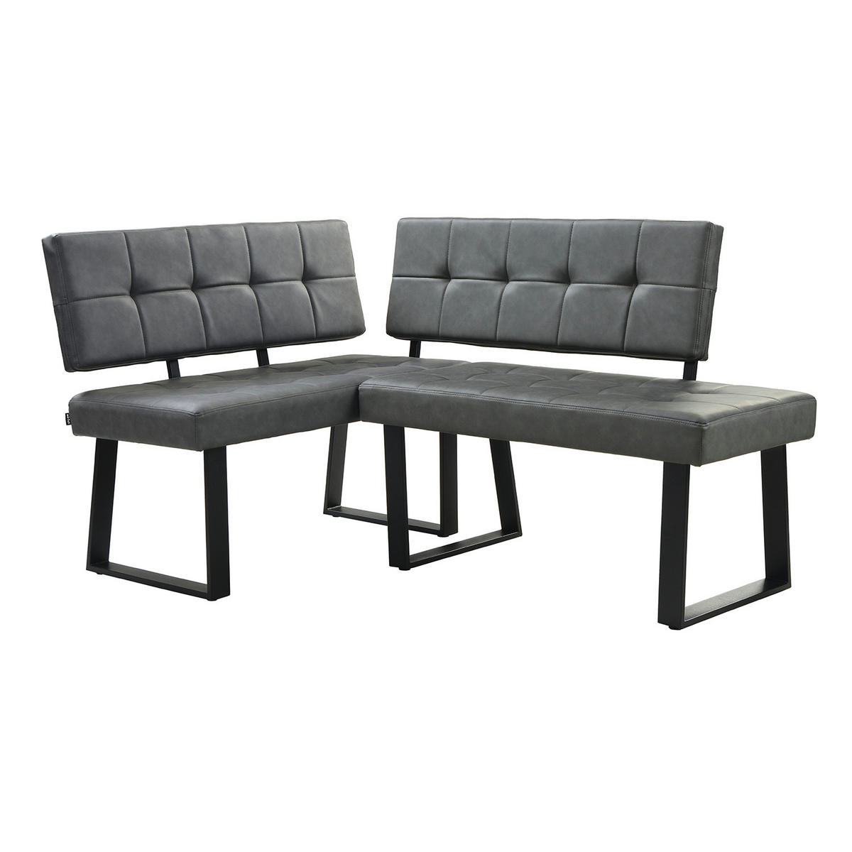 SITZBANK SIGFRID - Schwarz, Metall (100/48/56cm) - B&D Home