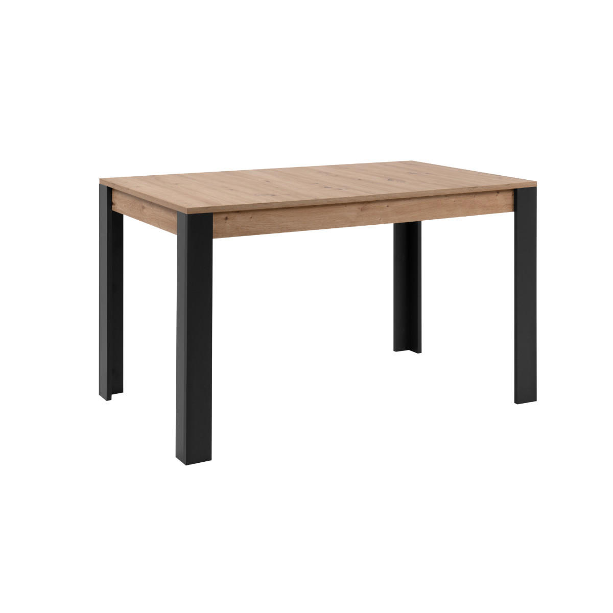 ESSTISCH AUSZIEHBAR artisan-eiche schwarz 75/100/80 cm - Eschefarben, Holzwerkstoff (86/80/75cm) - Calicosy