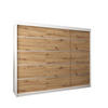 SCHWEBETÜRENSCHRANK 200/250/62 3-türig - Silberfarben/Eiche Artisan, Holz/Kunststoff (250/200/62cm) - Abiks Möbel