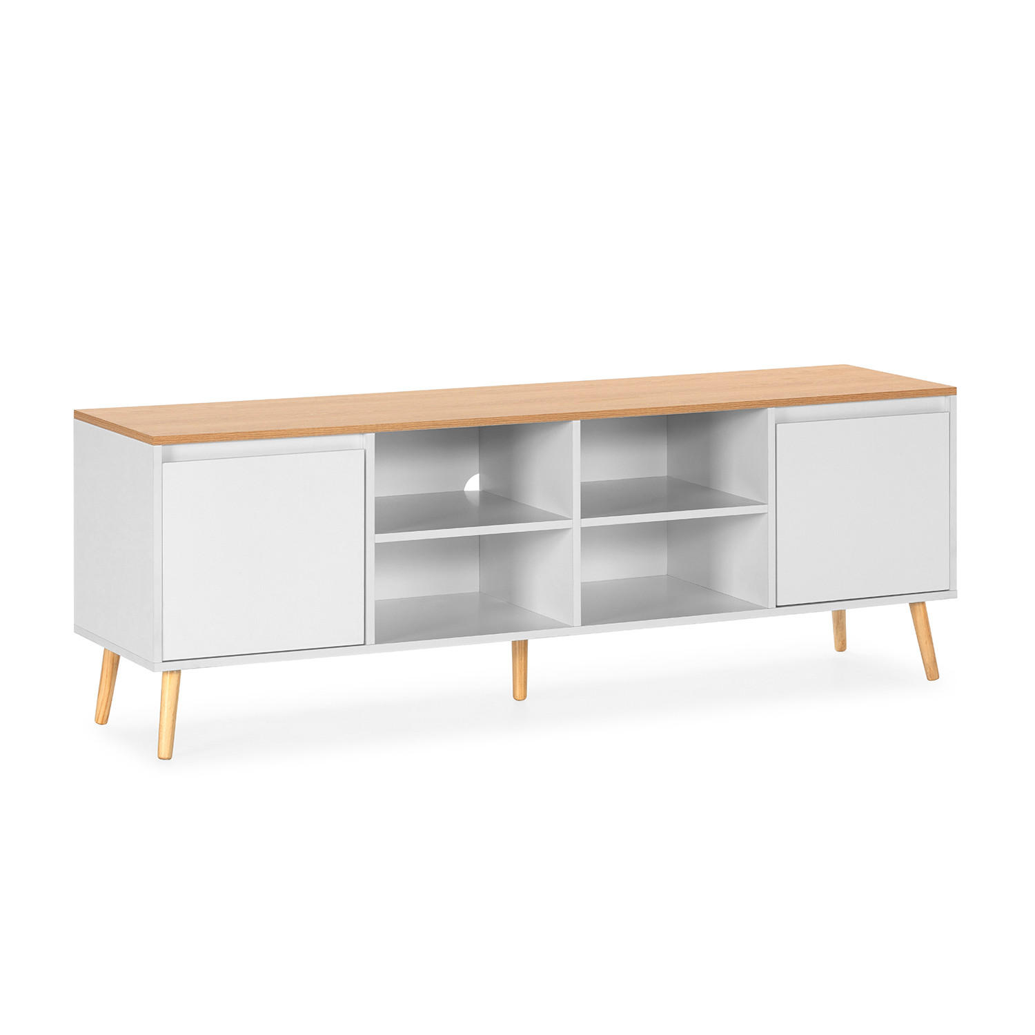 TV-ELEMENT Desi 2 türen Weiß - Weiß, Holzwerkstoff (160/55/40cm) - VS Venta-stock