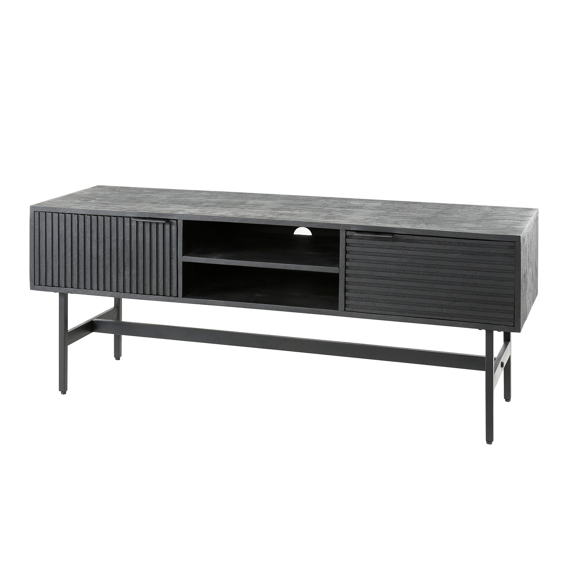 TV-MÖBEL Marina Schwarz 40/140/55 cm - Schwarz, Holz (140/55/40cm) - Hoyz Collection