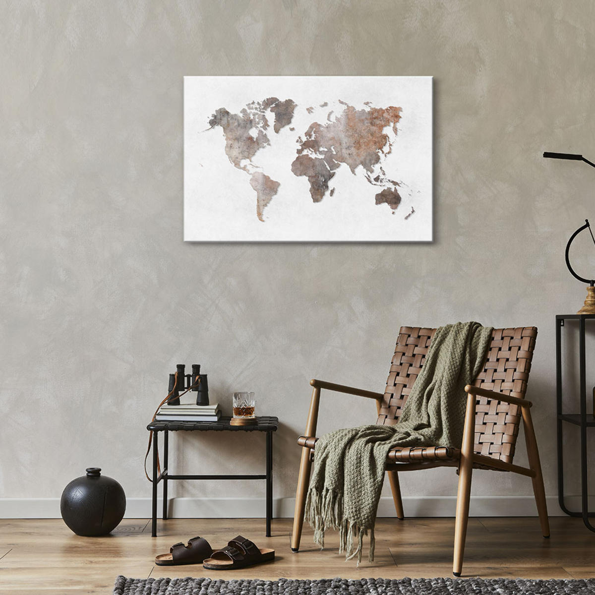 LEINWANDBILD Braun 120x80 cm - Multicolor, Holz (120/80cm) - LUMASOUL