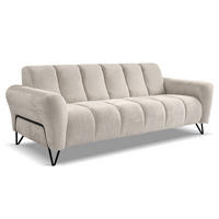3-SITZER SOFA Volare mit Metallbeinen Creme - Creme/Schwarz, Textil/Metall (220/83/98cm) - Beautysofa