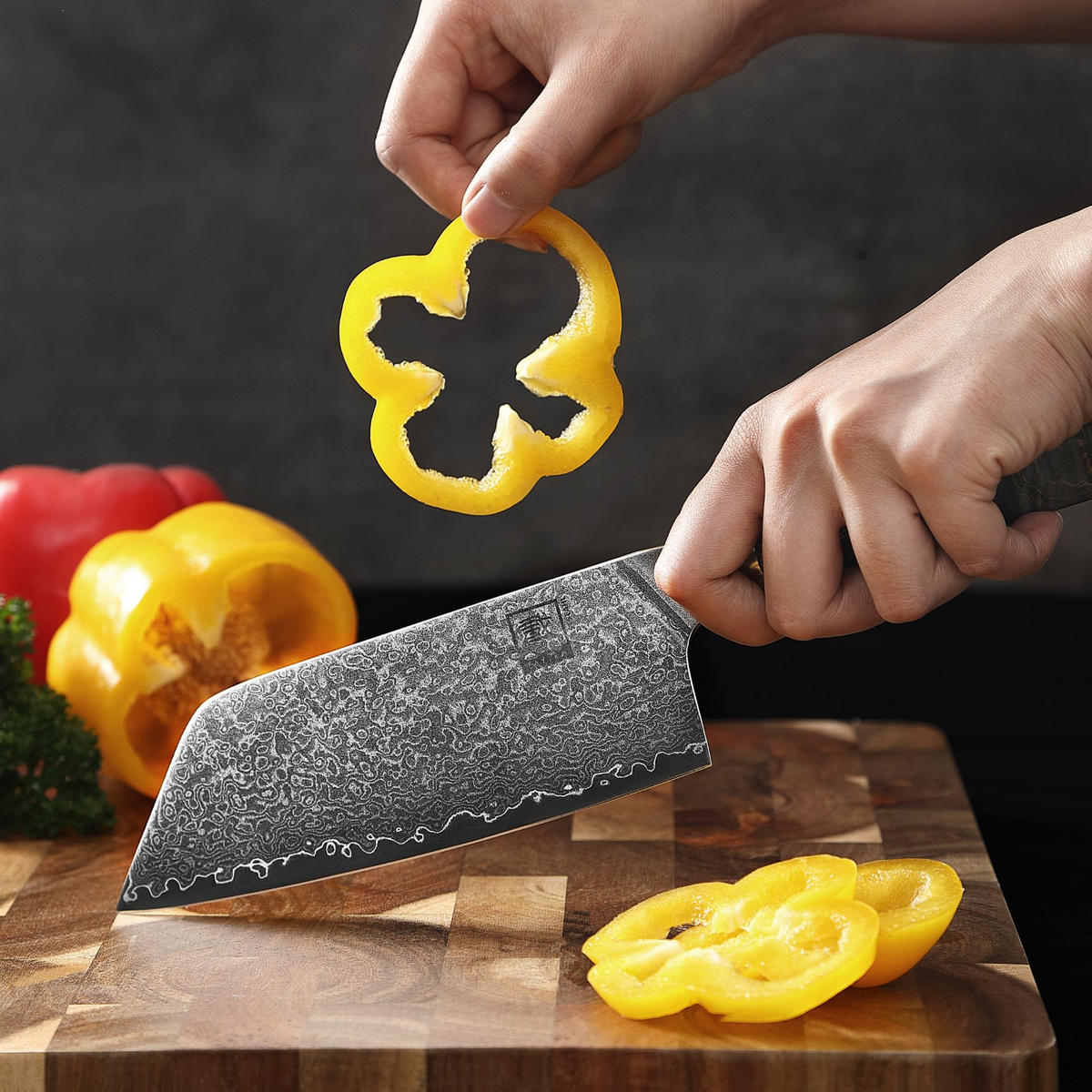 NAKIRIMESSER 17 cm - Ahornfarben, Holz/Metall (30cm) - Zayiko