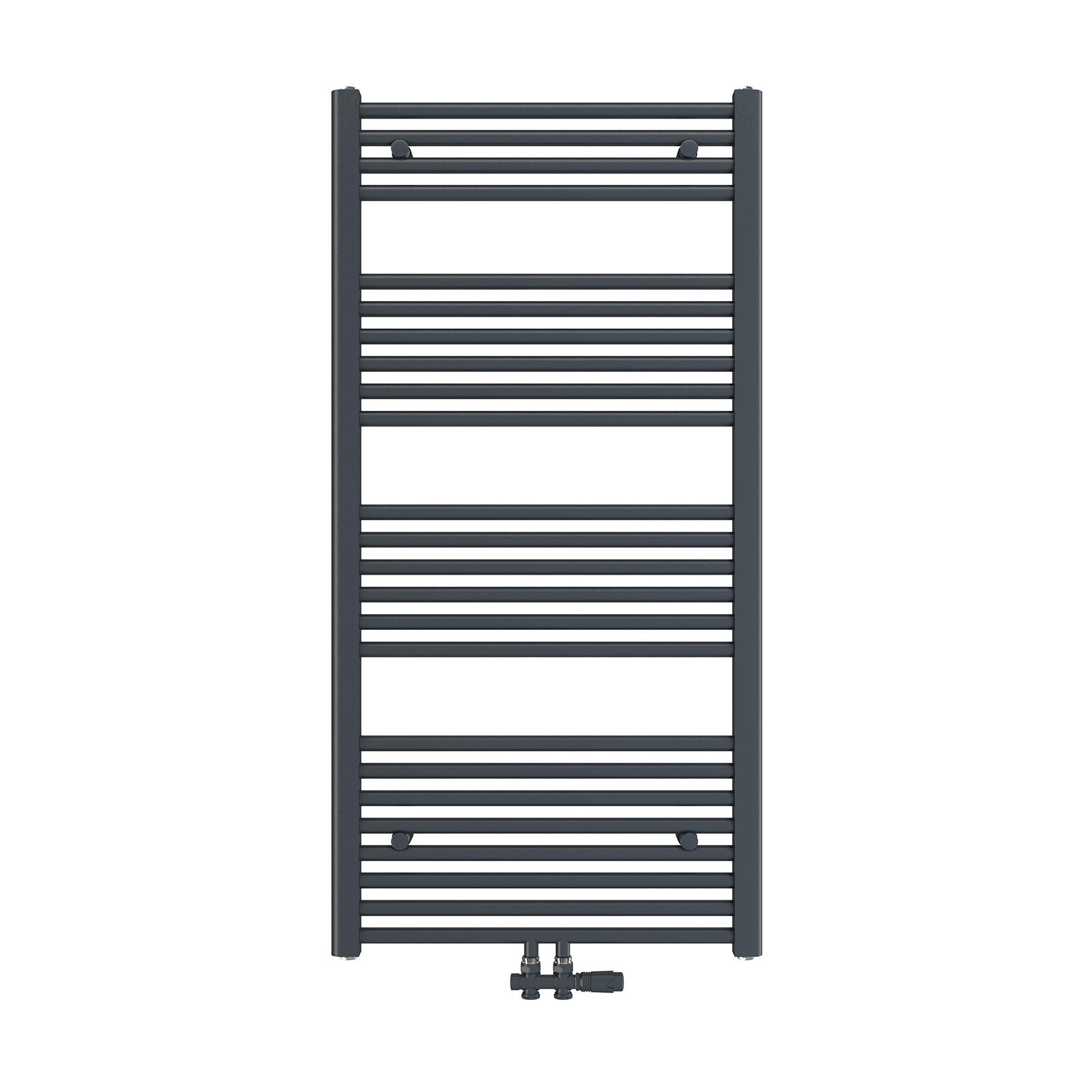 HEIZKÖRPER Handtuchheizkörper wasserführend 120/60/3 cm - Anthrazit, Metall (60/120/3cm) - EMKE