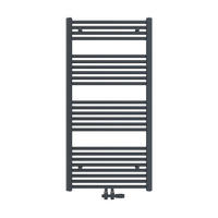 HEIZKÖRPER Handtuchheizkörper wasserführend 120/60/3 cm - Anthrazit, Metall (60/120/3cm) - EMKE