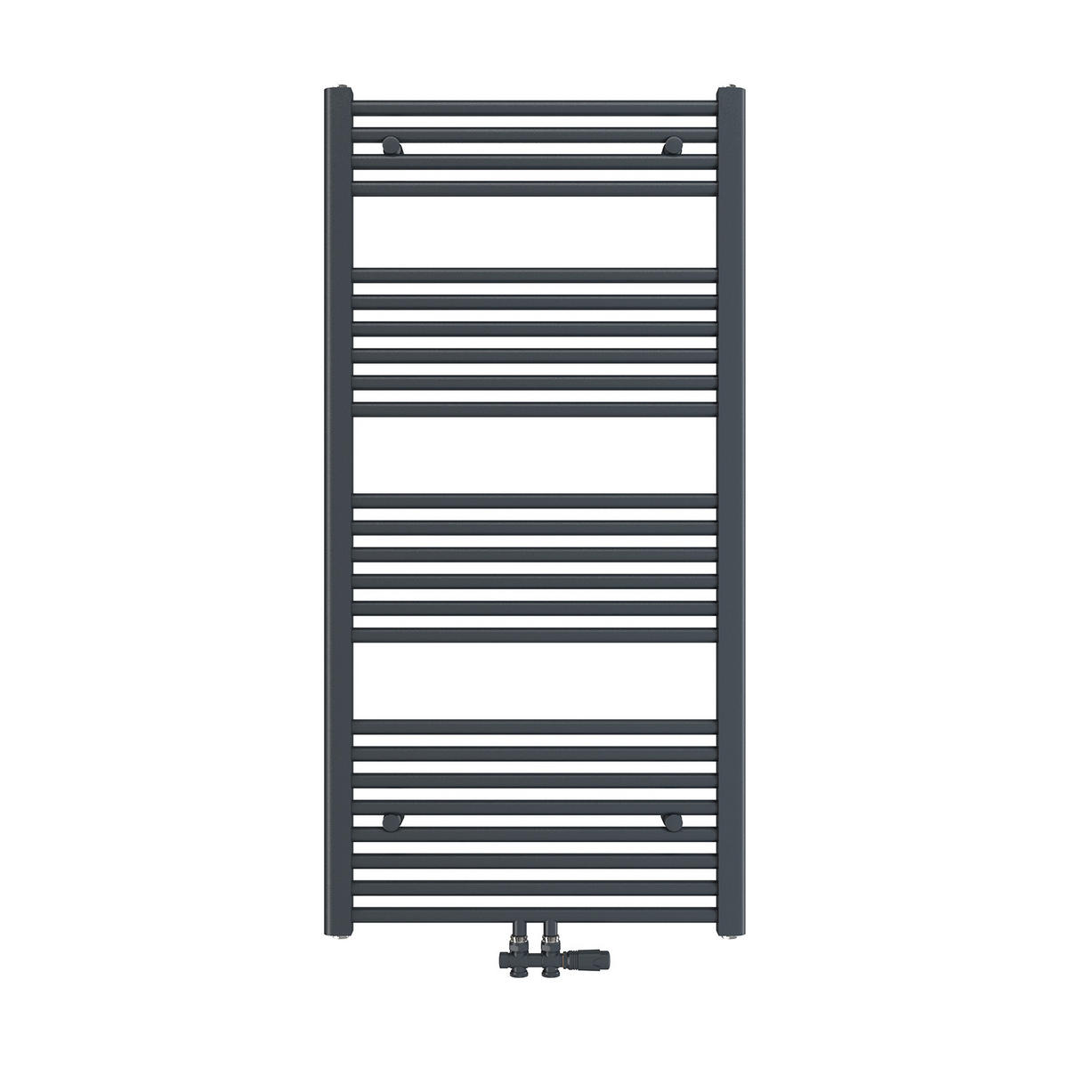 HEIZKÖRPER Handtuchheizkörper wasserführend 120/60/3 cm - Anthrazit, Metall (60/120/3cm) - EMKE