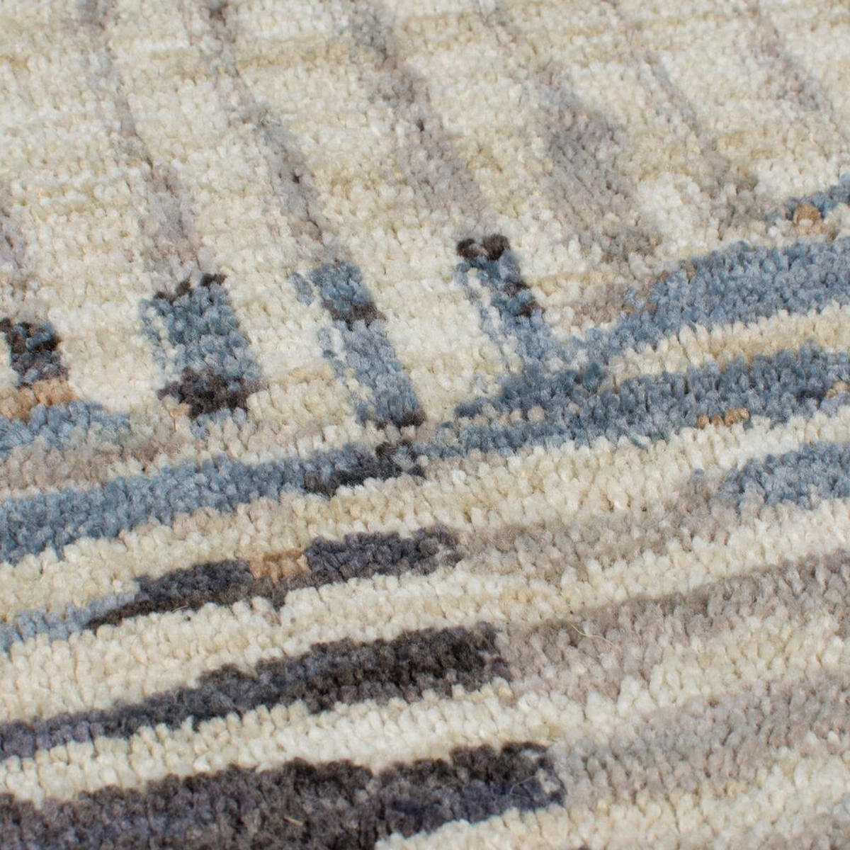 TEPPICH Geometrisch-Design, aus Polyester WYE, Blau-Grau 160x230 cm - Blaugrau, Textil (160/230cm) - KADIMA DESIGN