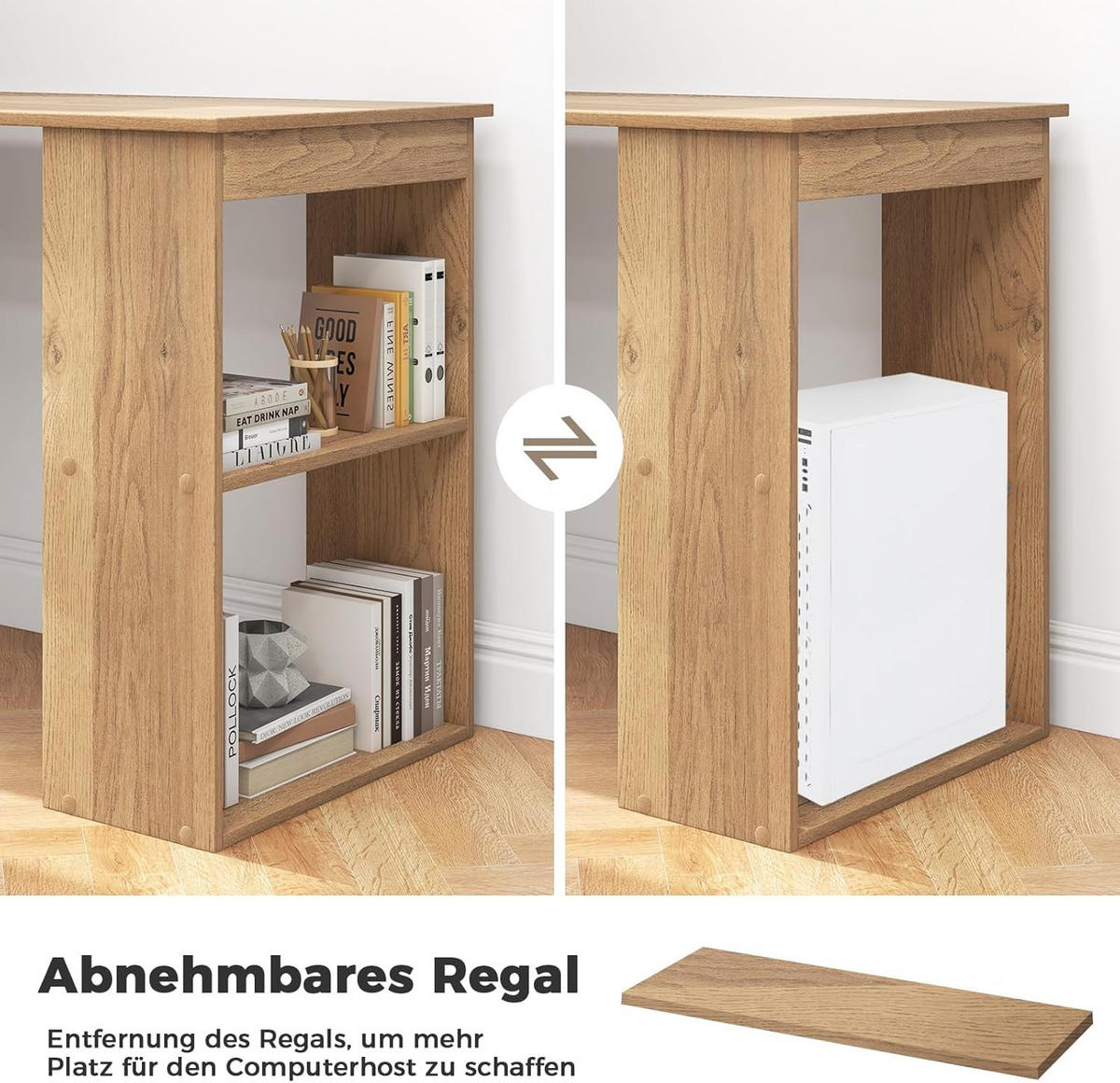 SCHREIBTISCH 120cm Holz - Rot, Holz (122/52/120cm) - COSTWAY