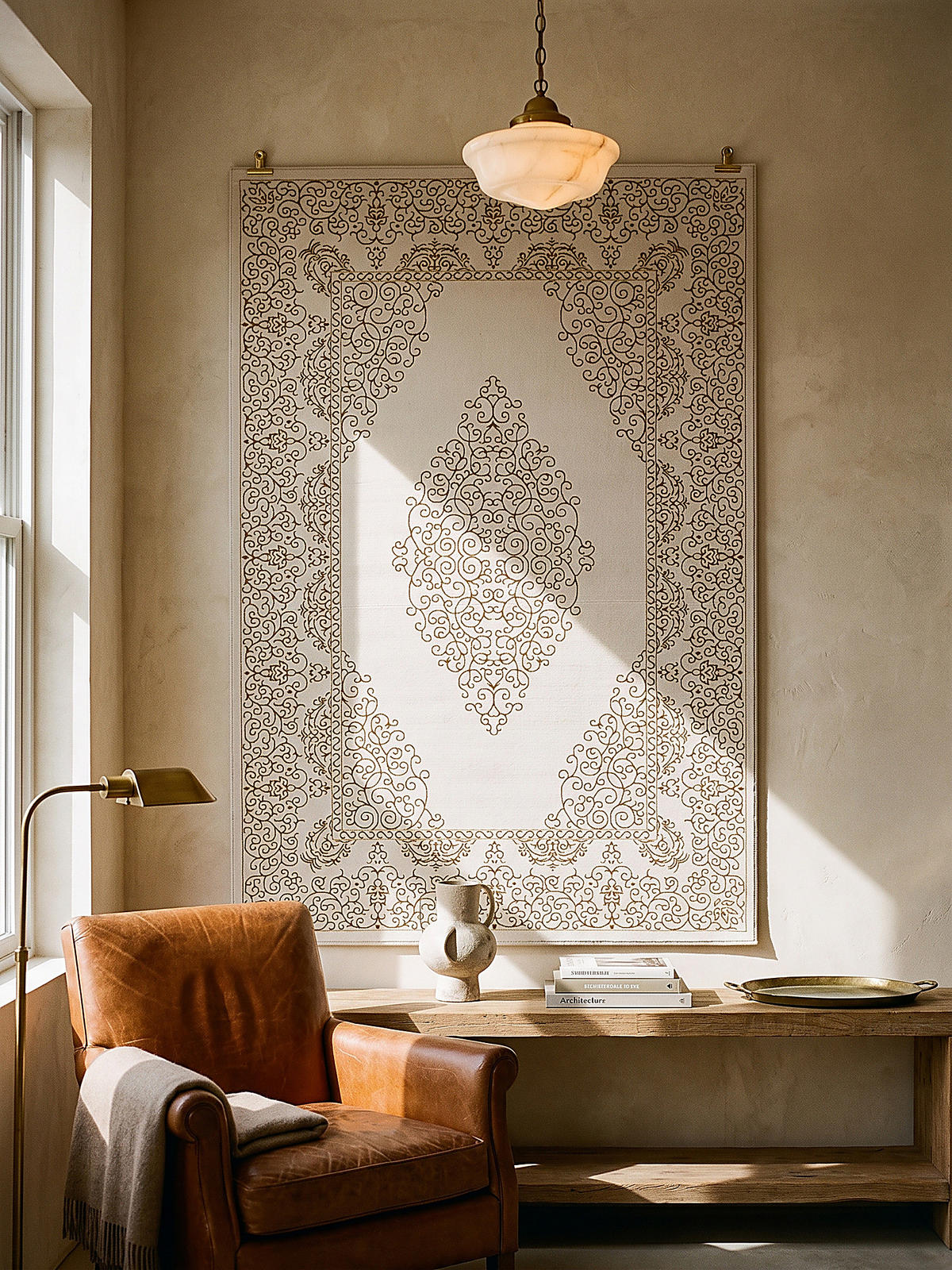 TEPPICH Kurzflor ERESMA Orient-Medaillon Polyester Creme 80 x 150 cm - Creme, Textil (80/150cm) - KADIMA DESIGN