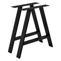 TISCHGESTELL-SET 2-TLG. Eschau - Schwarz, Metall (70/72/10cm) - [en.casa]