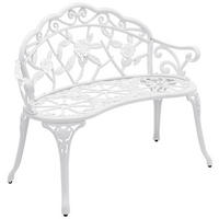 GARTENBANK Monfalcone - Weiß, Metall (99/78/54cm) - casa.pro