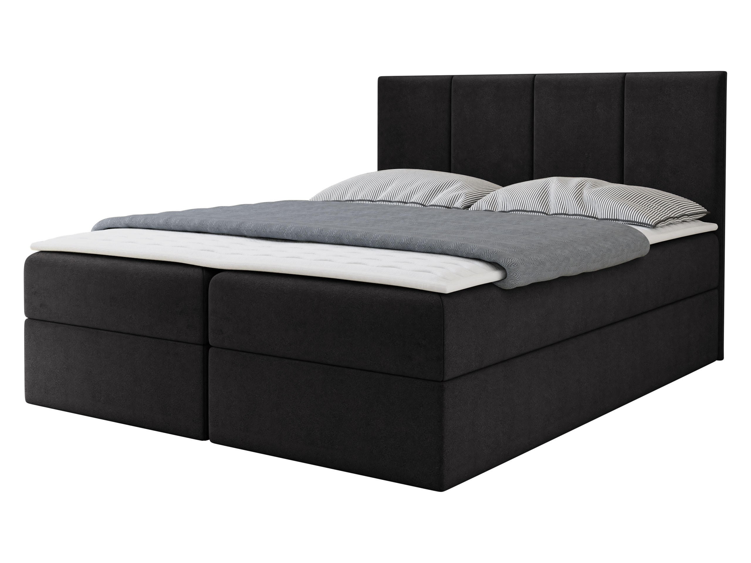 BOXBETT Rebos - H3 - Schwarz, Holz/Textil (180/200cm) - MIRJAN24