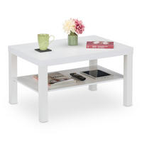 COUCHTISCH - Weiß, Holzwerkstoff/Textil (55/79/45cm) - Relaxdays