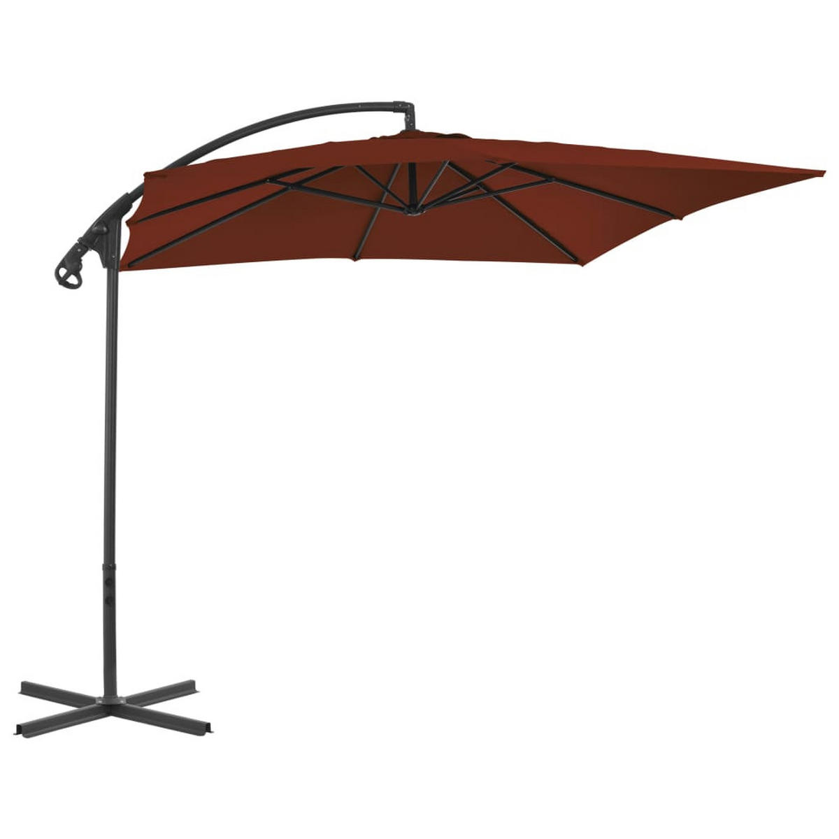 SONNENSCHIRM rechteckig FLEO 250 cm Terrakotta UV-Schutz - Terracotta, Metall (250/250cm) - DELUKE