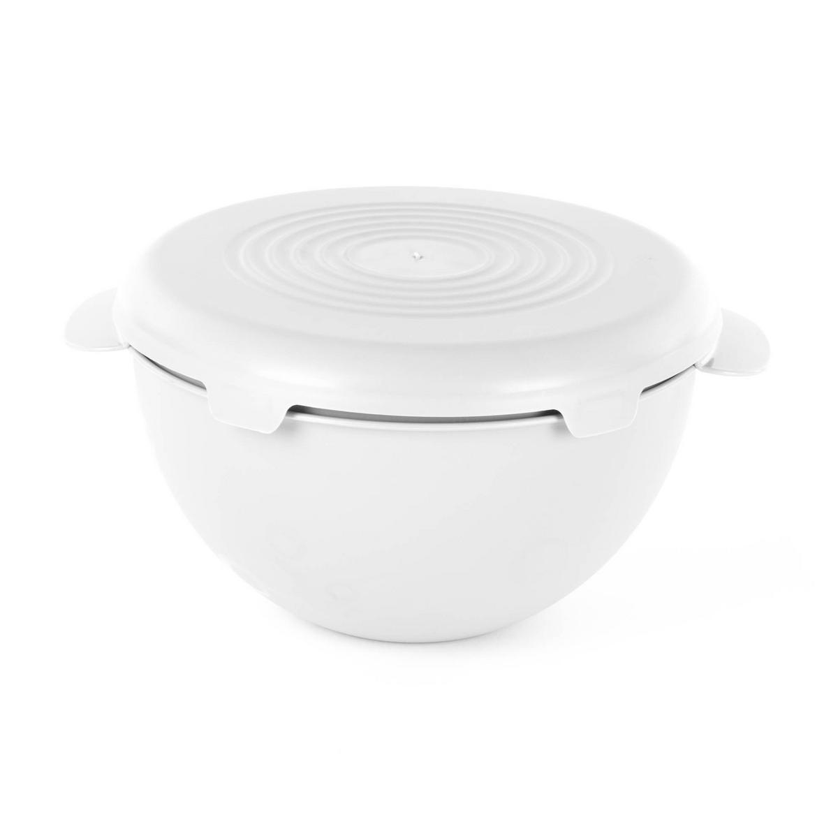 SCHÜSSEL mit Sieb und Deckel Ø 24 cm - Weiß, Kunststoff (29/29/12.5cm)