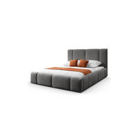POLSTERBETT ELENA 160x200 cm Dunkelgrau (Anthology 18), 34 Holzlatten, Kopfteil 108 cm - Grau, Textil (160/200cm) - Lookway