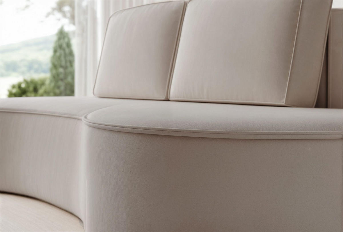 SOFA 3-sitzer Arlet In Stoff Riviera - Beige, Holzwerkstoff/Textil (234/88/101cm) - Fun Möbel