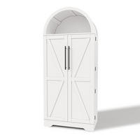 HIGHBOARD DE-38688 70/40/165 cm Bogendesign Weiß - Weiß, Holzwerkstoff (70/165/40cm) - ComfortXL