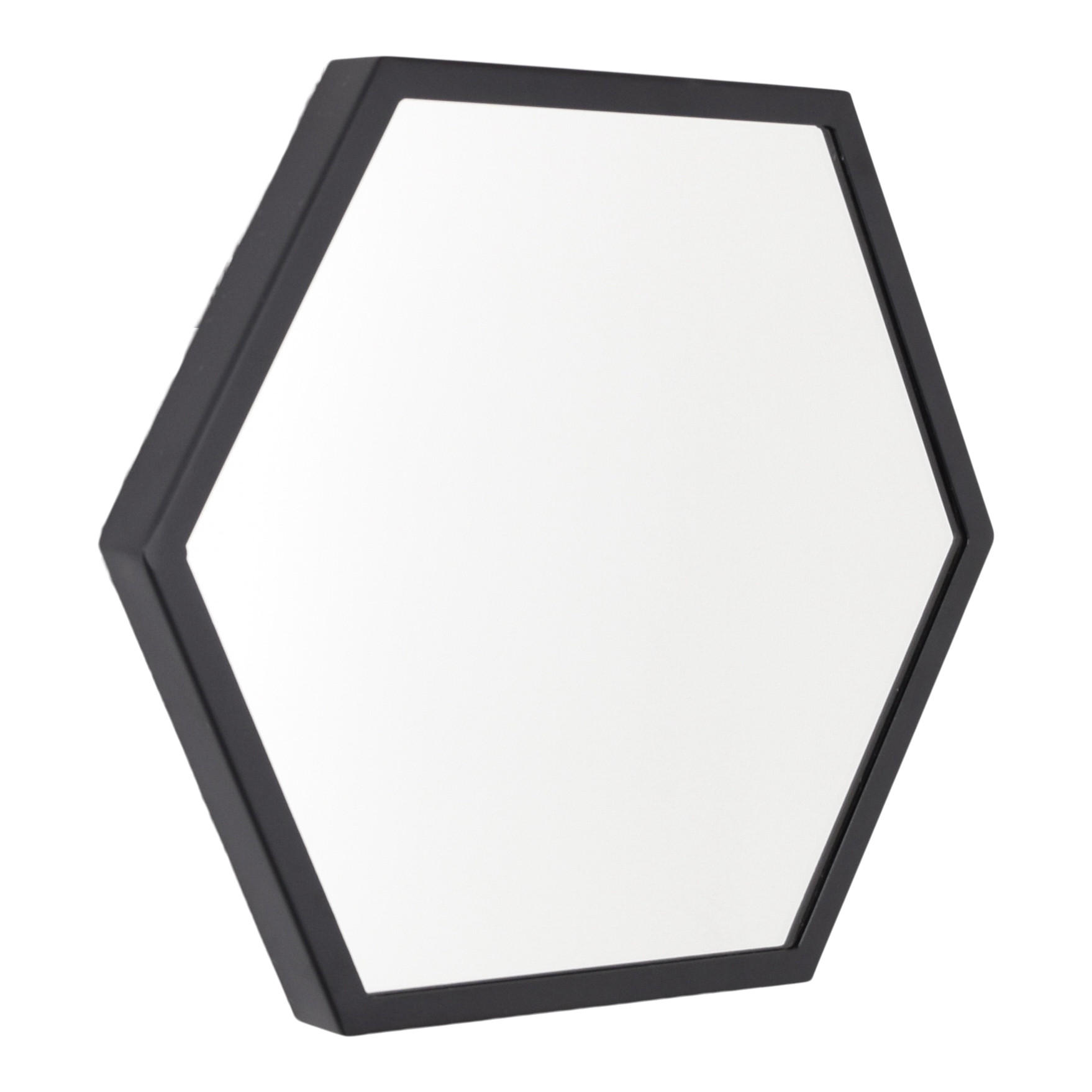 WANDSPIEGEL Hexi Schwarz - Schwarz, Metall (36/32/4cm) - LOFT42