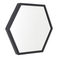 WANDSPIEGEL Hexi Schwarz - Schwarz, Metall (36/32/4cm) - LOFT42