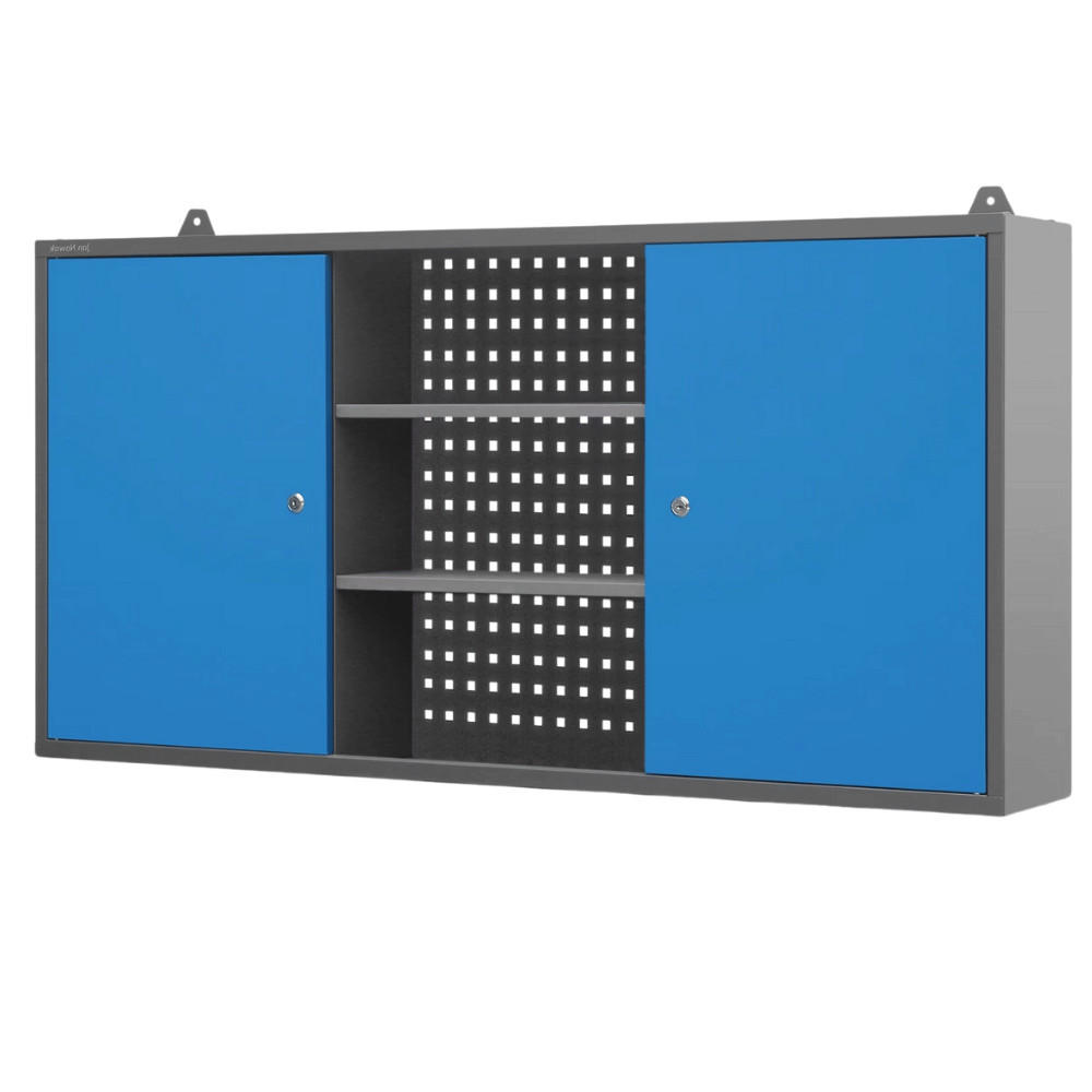HÄNGESCHRANK Werkstatt abschließbar OLIS 60x120x20cm Anthrazit-Blau - Anthrazit, Metall (120/60/20cm) - DELUKE