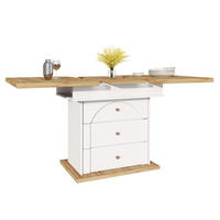 ESSTISCH Ausziehbar 110-140cm Klappbar Minimalistisch Weiß - Weiß, Holzwerkstoff (80/110/75cm) - FLIEKS