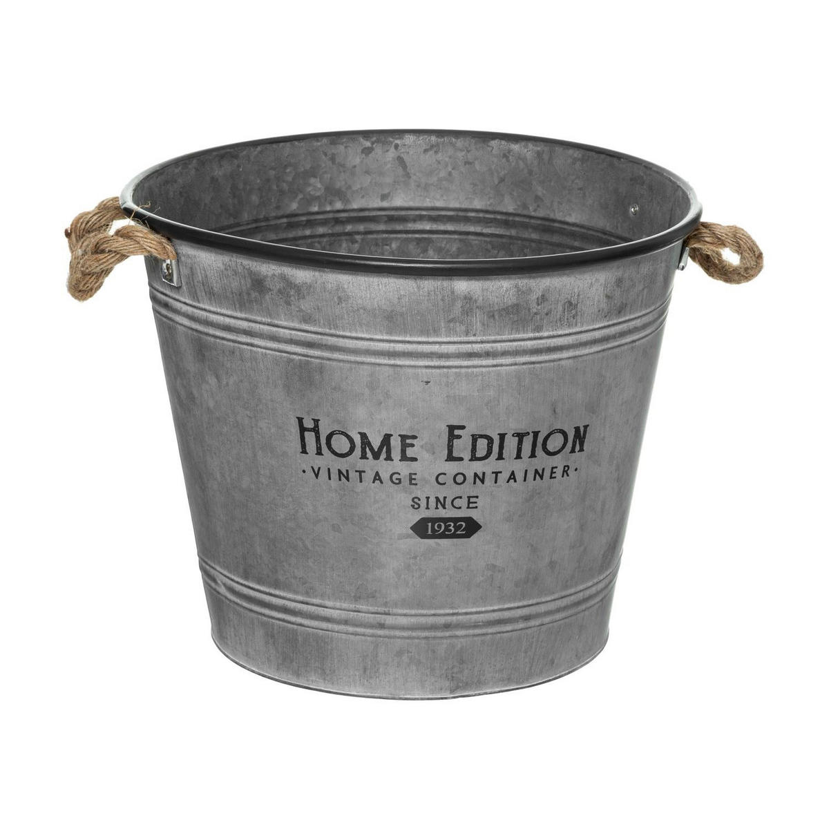 BLUMENÜBERTOPF ZINC Ø 38 cm - Grau, Metall (38/30.7cm) - Atmosphera Createur d´interieur