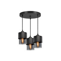 PENDELLEUCHTE Hege - Transparent/Anthrazit, Glas/Metall (35/35/70cm) - kiki design