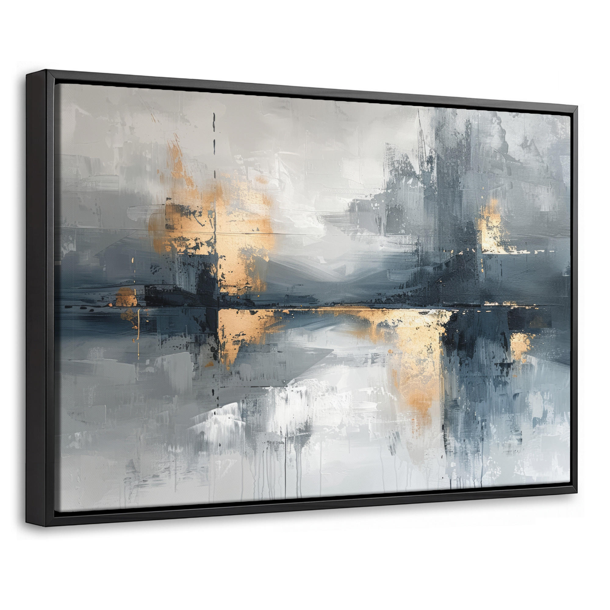 MuchoWow Leinwand Dunkelgrau 60x40 cm