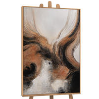 GEMÄLDE Element in Bewegung Schattenfugenrahmen Eichefarben 120x80 cm - Eichefarben, Holz (120/80cm) - YS-art gallery