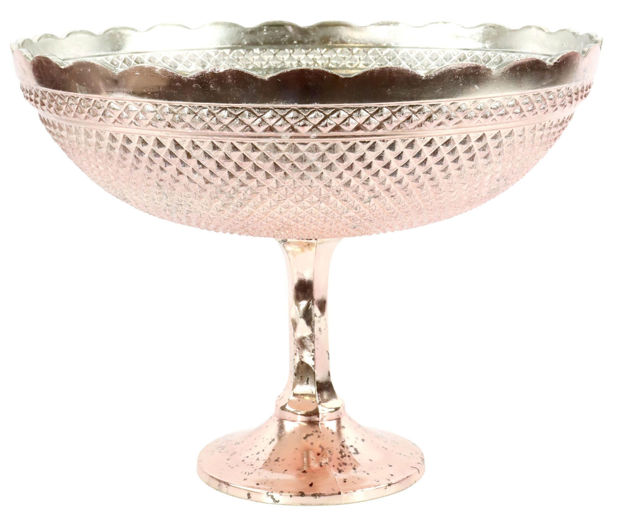 DEKOSCHALE Biarritz Ø38 cm - Rosa, Glas (38/29cm) - FURNARO
