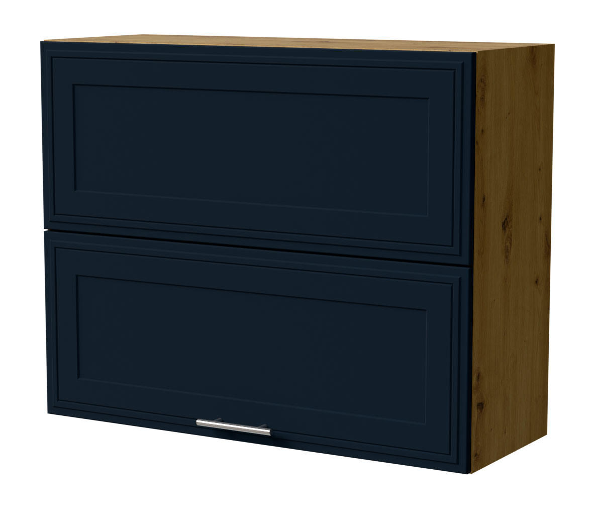 KLAPPHÄNGESCHRANK Salo W8B/90-AV Eiche Artisan / Indigo Matt 90 / 32,5 / 72cm - Eiche Artisan/Dunkelblau, Holz/Holzwerkstoff (90/72/32.5cm) - Feldmann-Wohnen