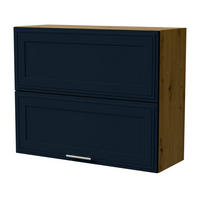KLAPPHÄNGESCHRANK Salo W8B/90-AV Eiche Artisan / Indigo Matt 90 / 32,5 / 72cm - Eiche Artisan/Dunkelblau, Holz/Holzwerkstoff (90/72/32.5cm) - Feldmann-Wohnen