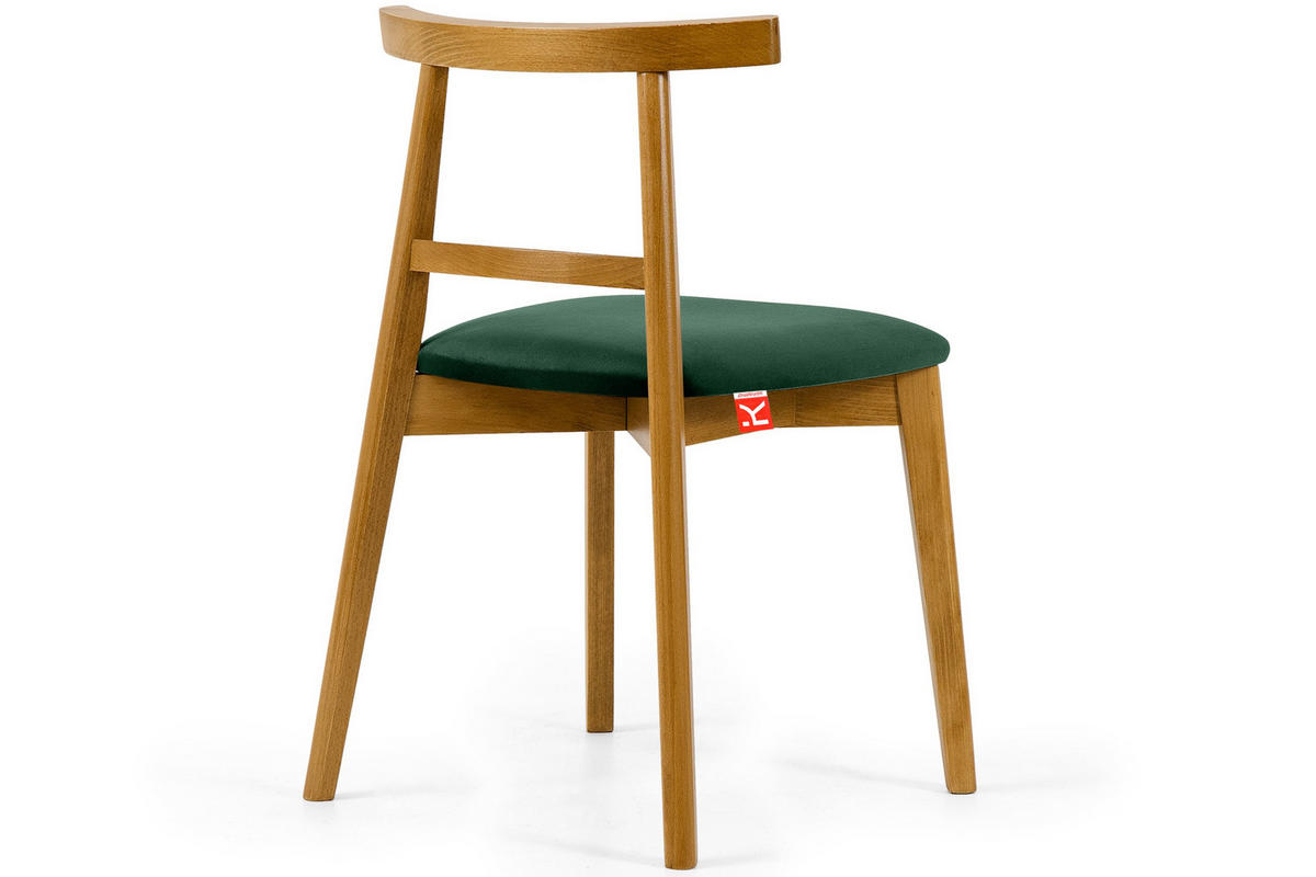 ESSTISCHSTÜHLE LILIO 2 St Vintage, Dunkelgrün / hell Eiche - Hellbraun/Dunkelgrün, Holz/Textil (47/76/45cm) - KONSIMO®
