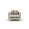 SESSEL Mamaia aus strukturiertem Stoff beige - Beige, Textil (92/75/87cm) - Micadoni