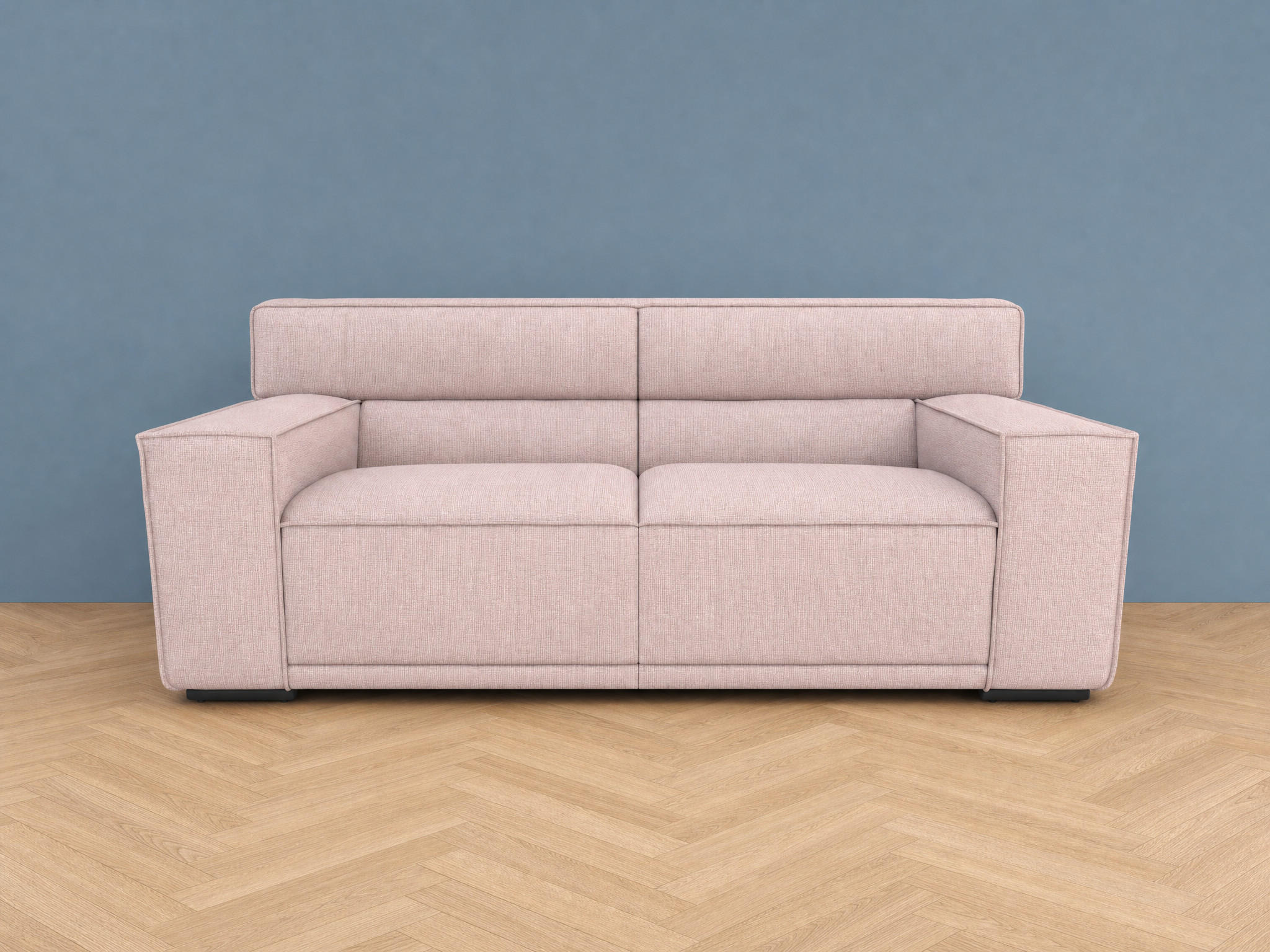 2,5-SITZER Umea Chenille Rosa 194/106/78 cm - Altrosa, Kunststoff/Textil (194/78/106cm) - foamnova