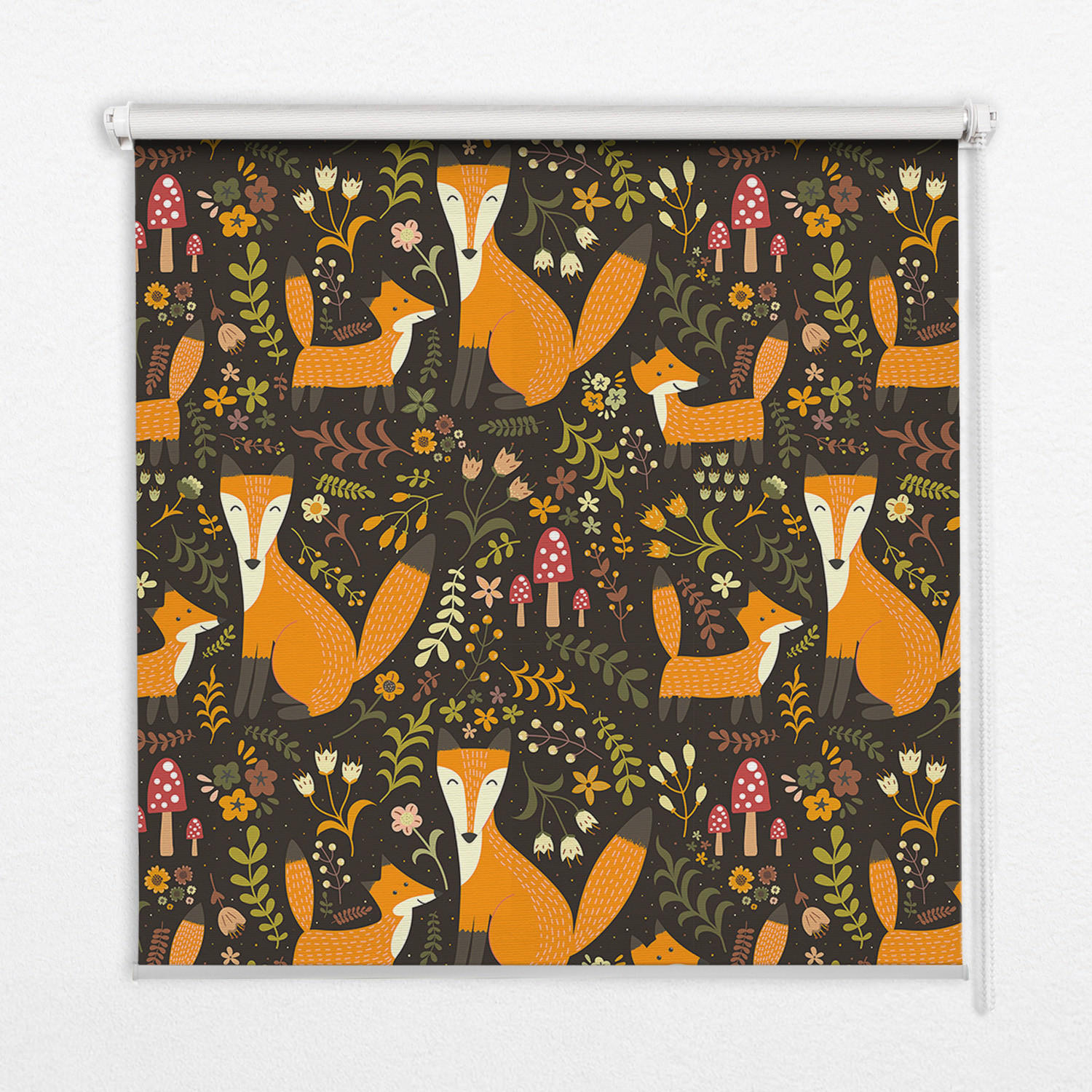 TULUP VNITŘNÍ roleta - okenní roleta - roleta - 90x140 cm - Lišky a rostliny
