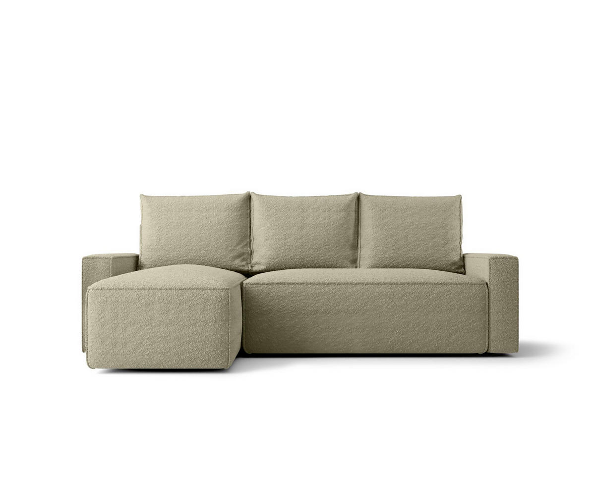 ECKSOFA mit Schlaffunktion SAVIO Quelle 06 Links - Beige, Textil (232/140cm) - Bedante