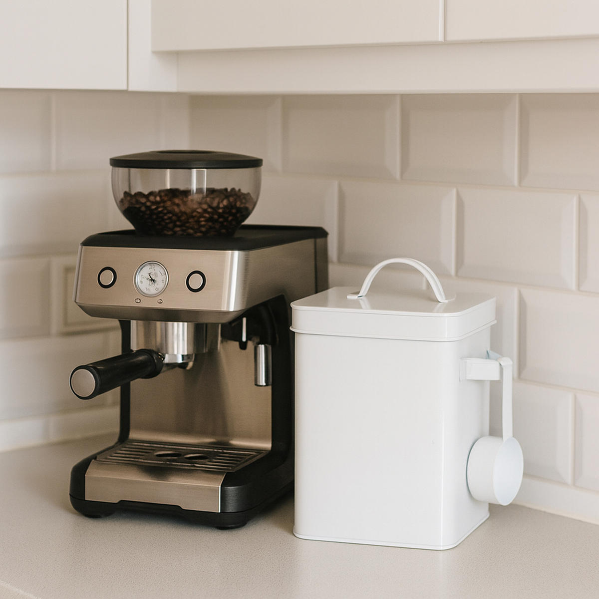 METALLBOX - Weiß, Kunststoff/Metall (24.5/27.5/16cm) - Relaxdays