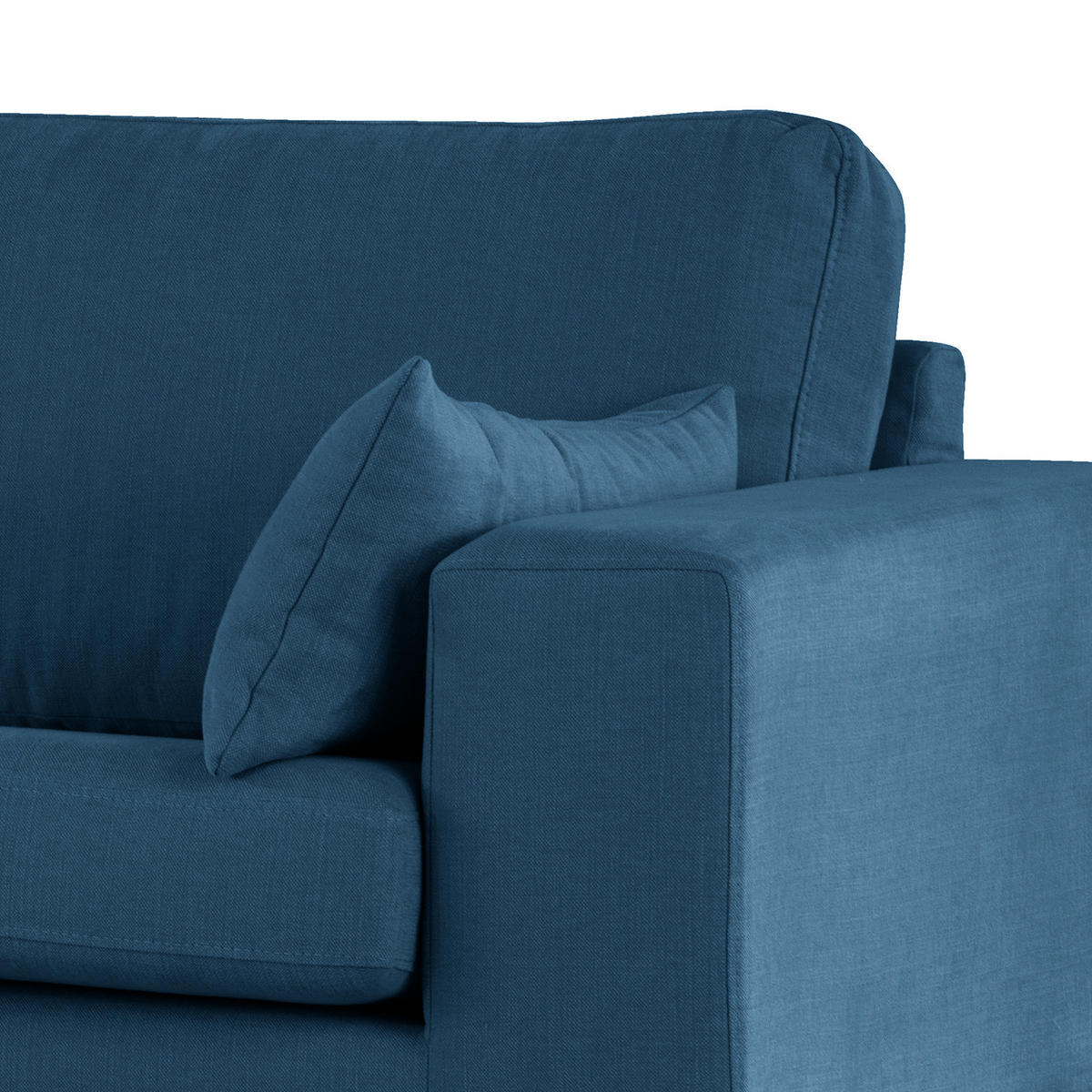 3-SITZER SOFA - Blau, Naturmaterialien (237/81/88cm) - home24