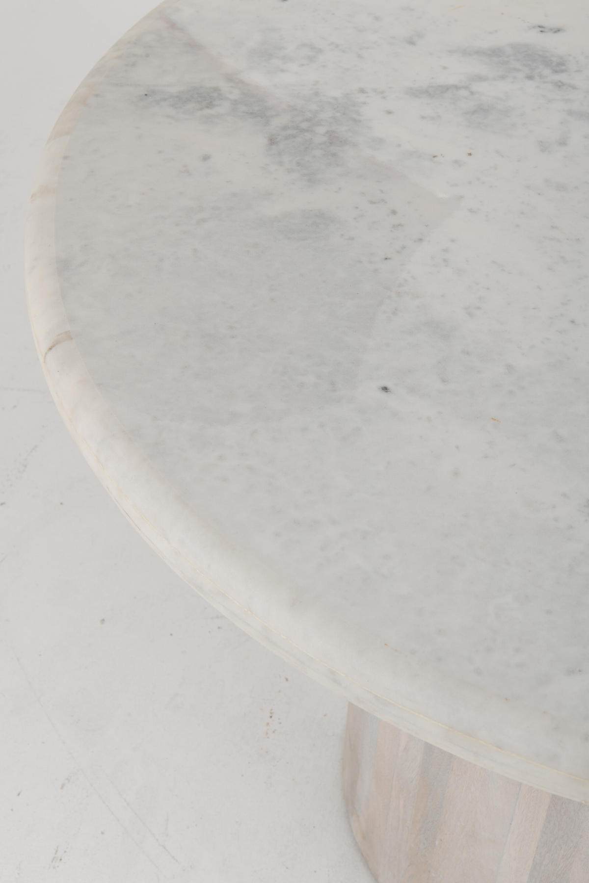 ESSTISCH RUND MARMOR Weiß - Weiß, Stein (102/102/76cm) - J-Line