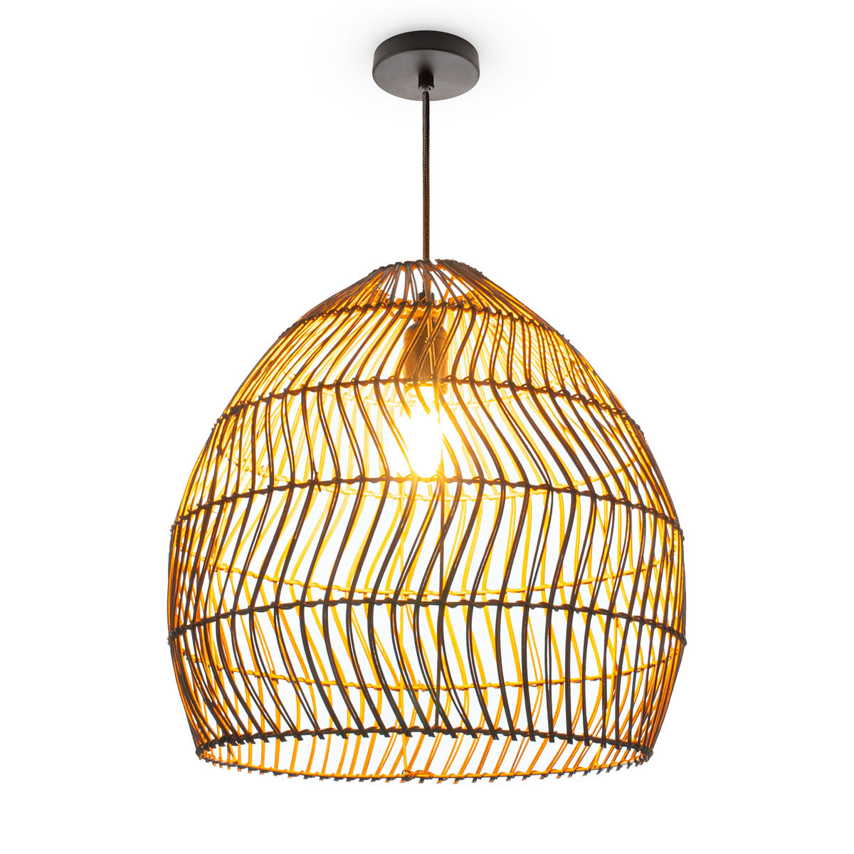 PENDELLEUCHTE Orna - Beige/Weiß, Metall (40/40/41cm) - Paco Home