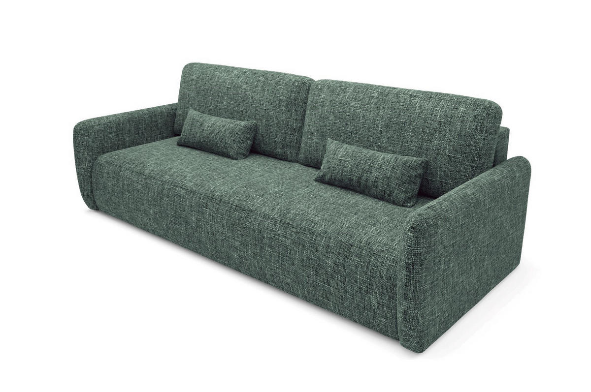 SCHLAFSOFA mit Bettkasten Grün - Schwarz/Grün, Holz/Holzwerkstoff (217/86/102cm) - Furnisell