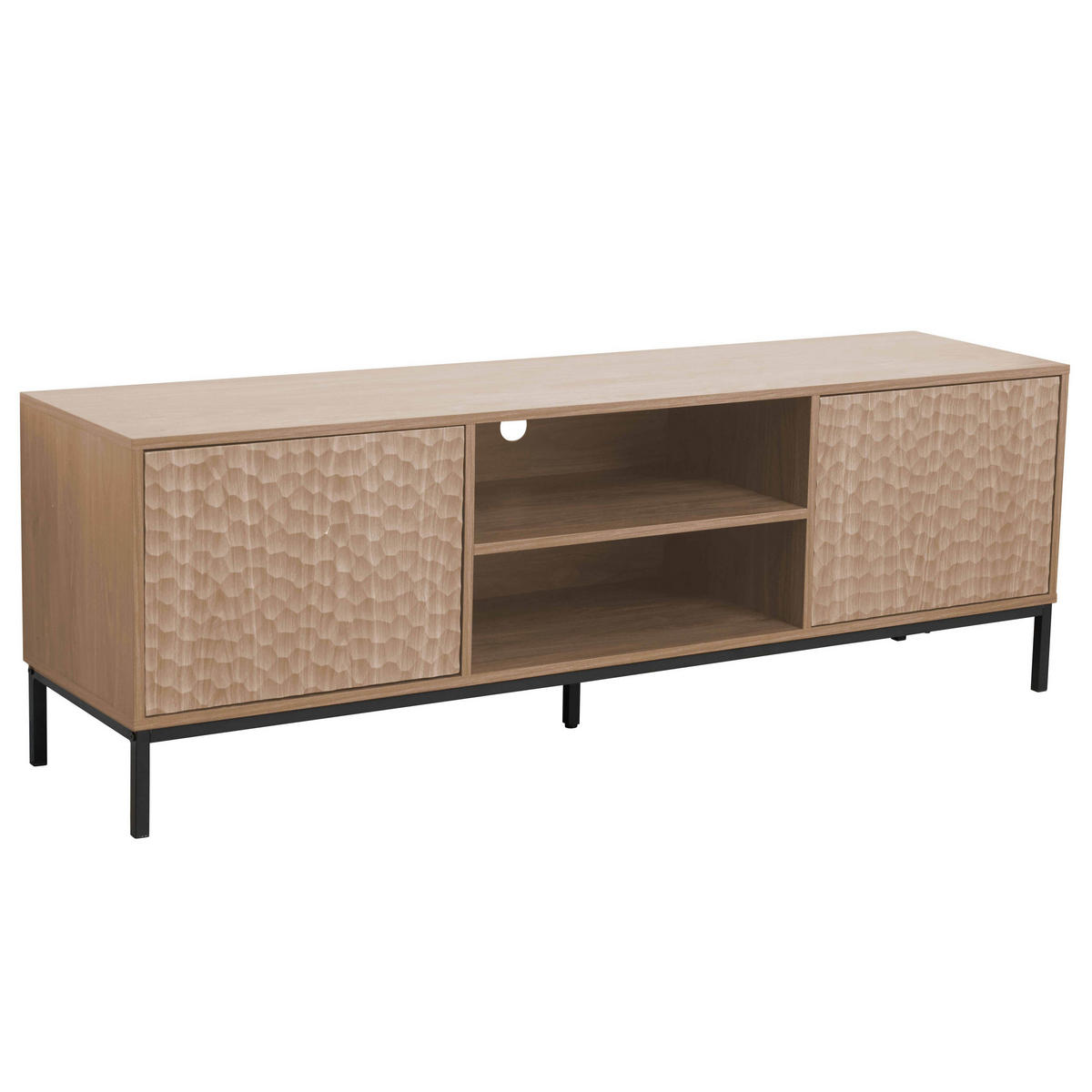 TV-SCHRANK, helles Holzeffekt - Beige, Holz (40/54/160cm) - Oviala